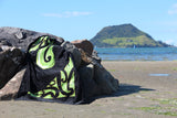 Maori Beach towel, hook, hei matau, Mt Maunganui